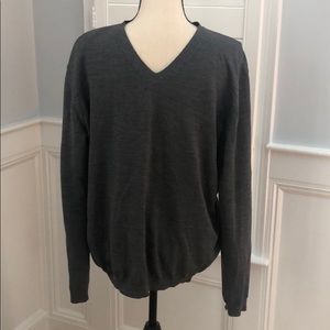 Men’s Rene Lezard Wool Sweater Suede Elbow Patches